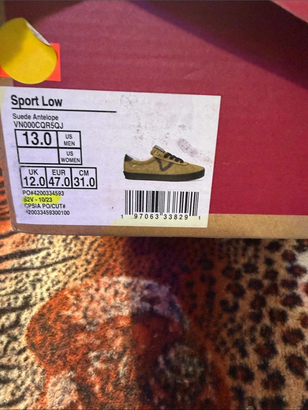 Vans sport low suede antelope Low-Top Sneakers in Tan with Black Accents